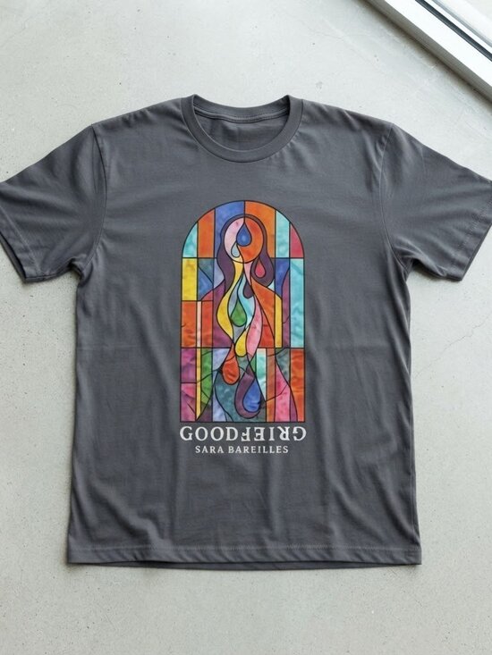 Gildan Other - Sara Bareilles Good Grief Tour 2026 Stained Glass Graphic Charcoal T-Shirt S-4XL